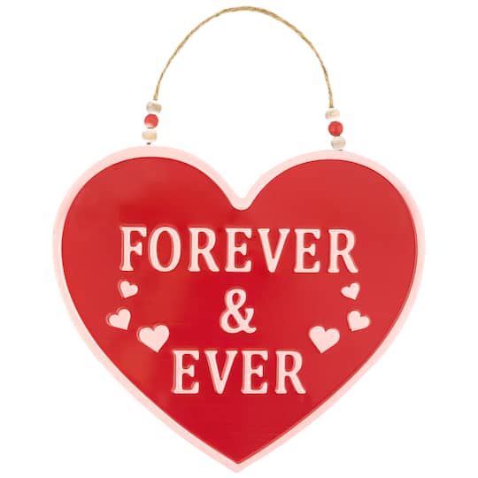 13.75" Forever & Ever Valentine's Day Wall Decoration By Northlight in Red | 12.5" x 13.75" | Michaels®